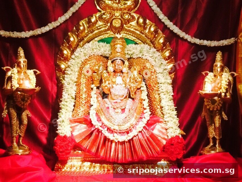 Goddess adorned for worship